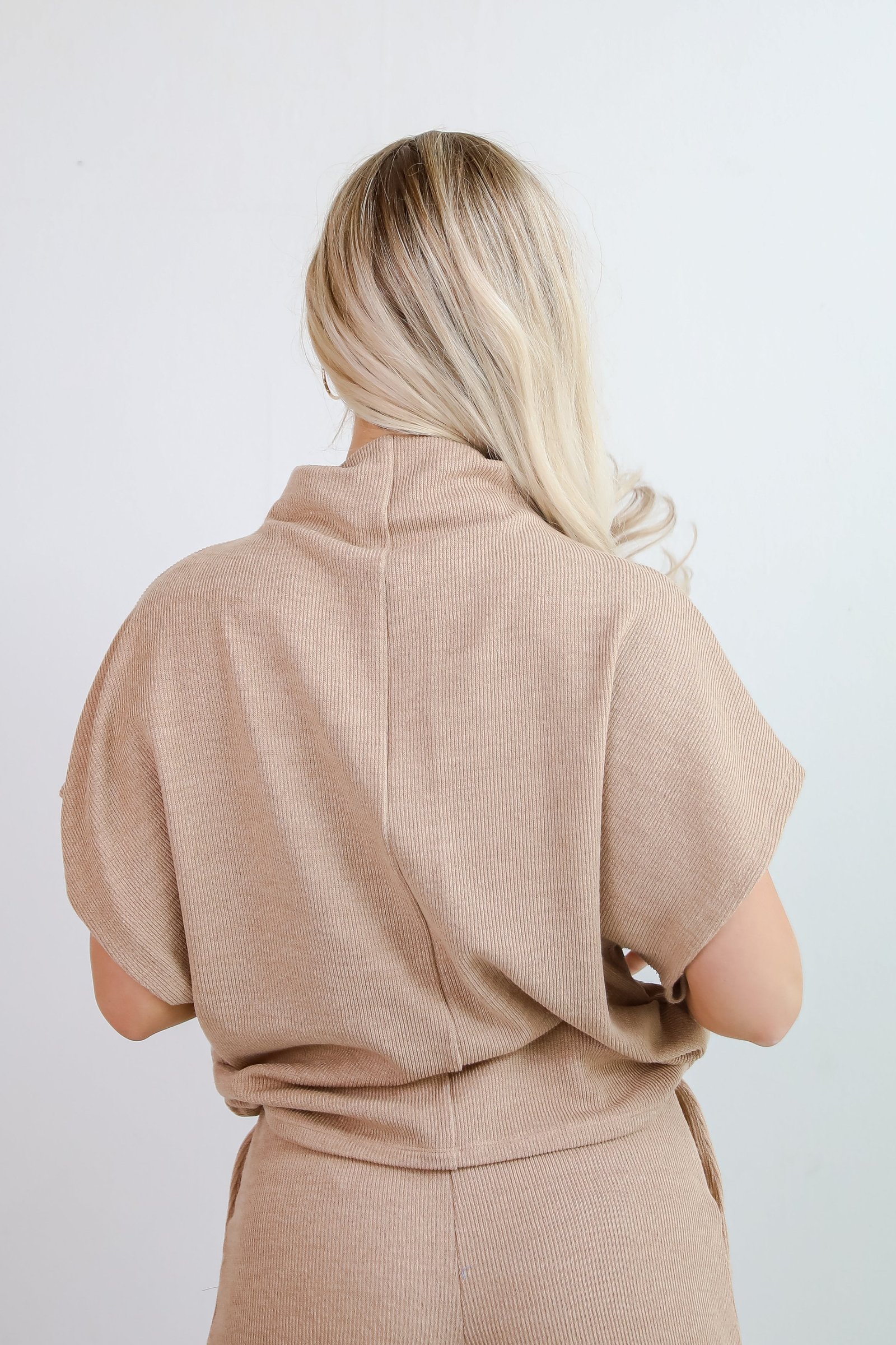 Luxe Coziness Beige Knit Top ZT14