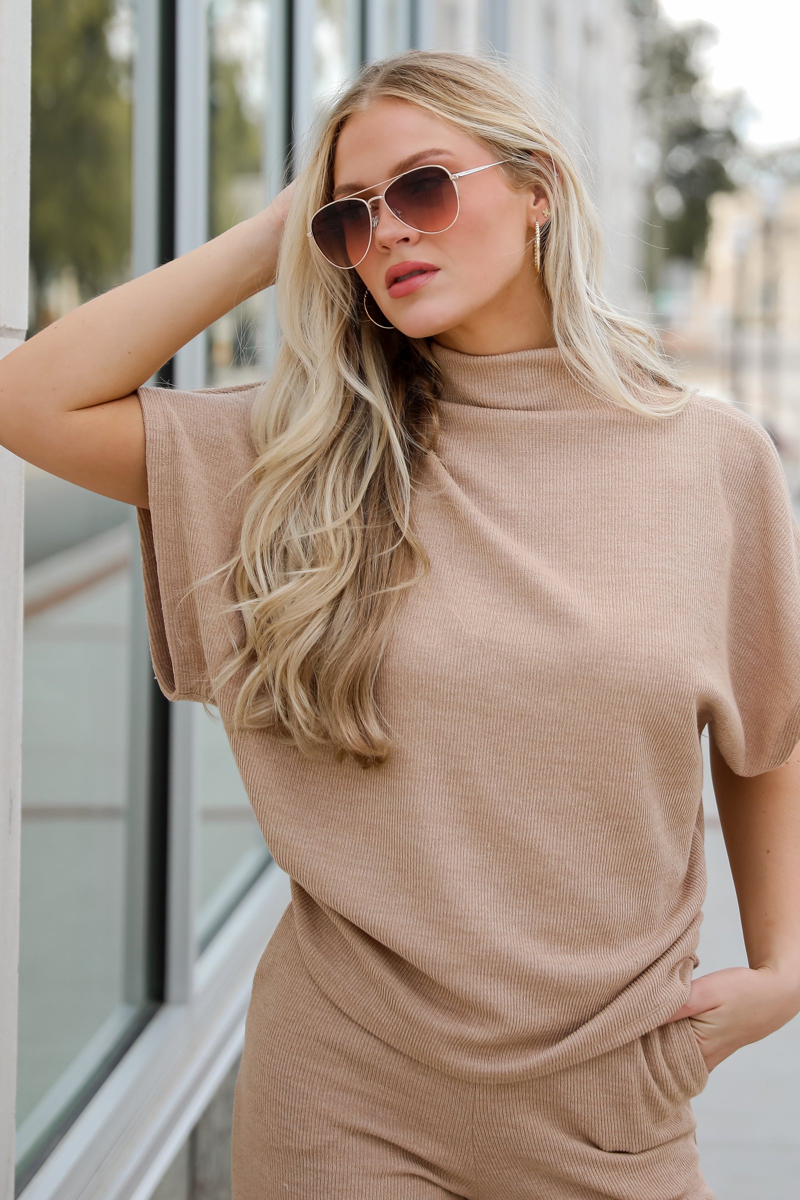 Luxe Coziness Beige Knit Top ZT14