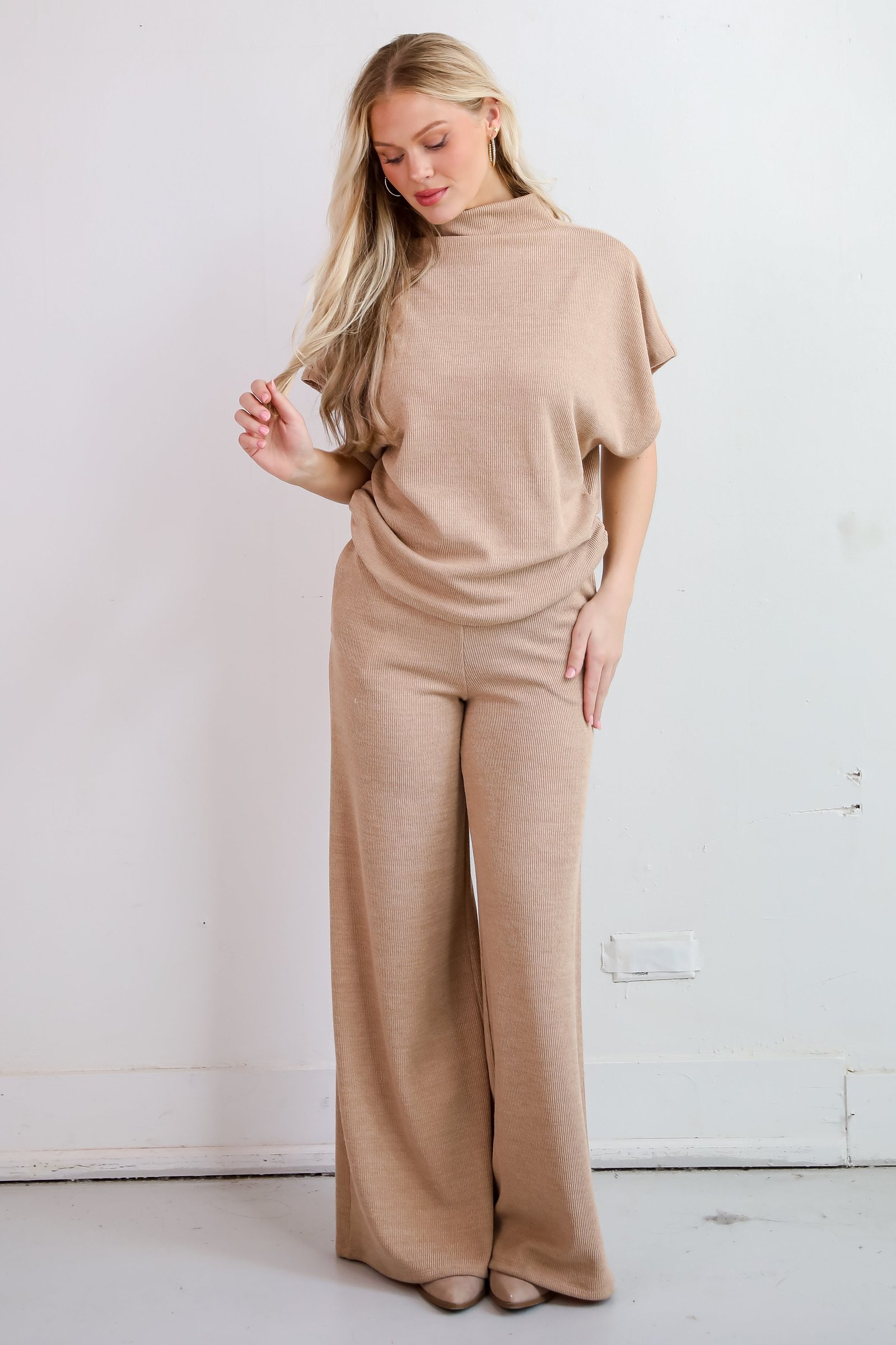 Luxe Coziness Beige Knit Top ZT14